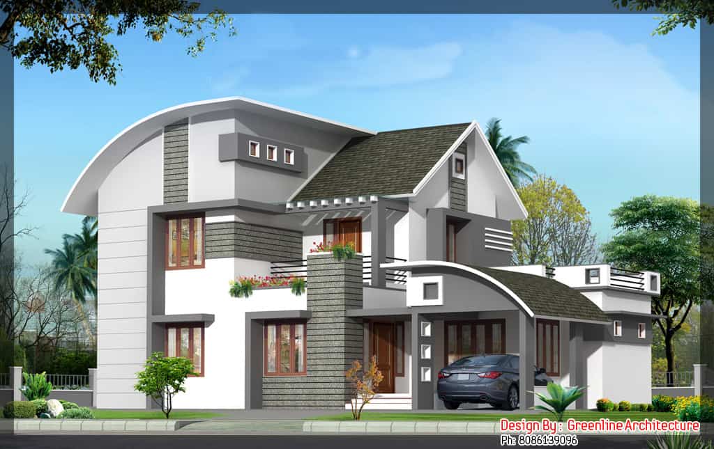 House Plan and Elevation for 4BHK house : 2000 sq.Ft