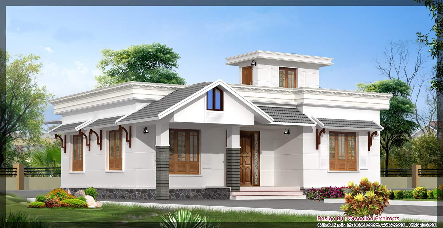 Single Floor House Designs - Kerala House Planner - Simple and Unique House Design at 1377 sq.ft