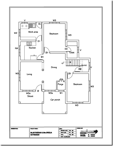  House Villa Floor Plan Design0003 thumb Modern 3 BHK Kerala Home