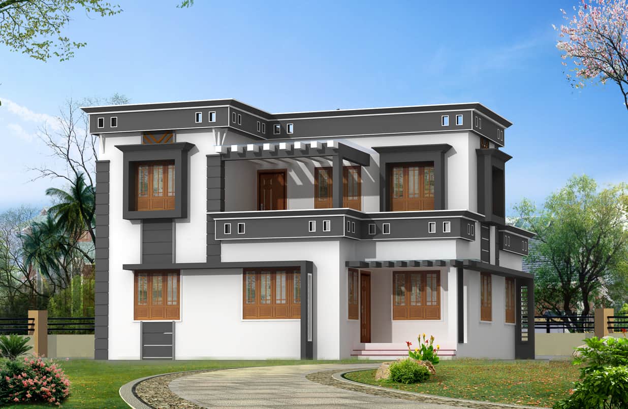 kerala home design ( Contemporary style ) at 1760 sq.