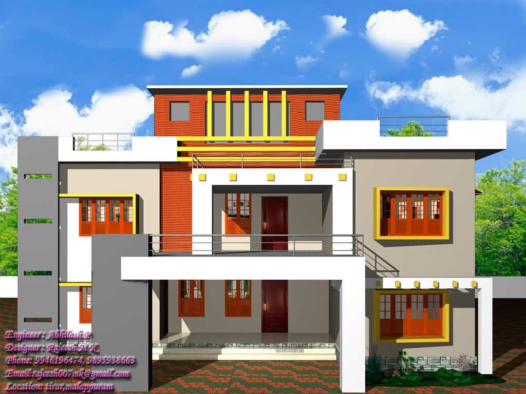 kerala home design Contemporary style at 2400 sq.ft