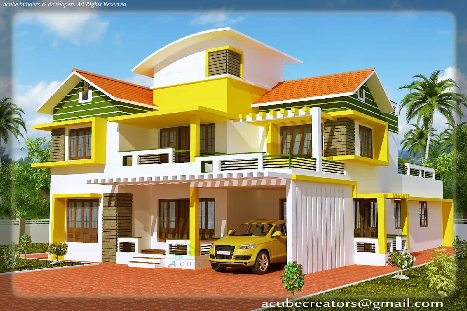 Kerala House Model Duplex House Elevation At 2700 Sq ft kerala-house-model-duplex-house-elevation-at-2700-sq-ft