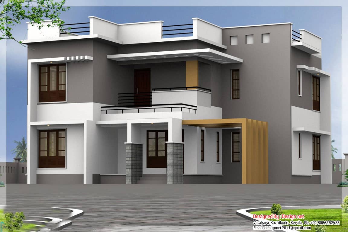 Modern Kerala home design at 2500 sq.ft