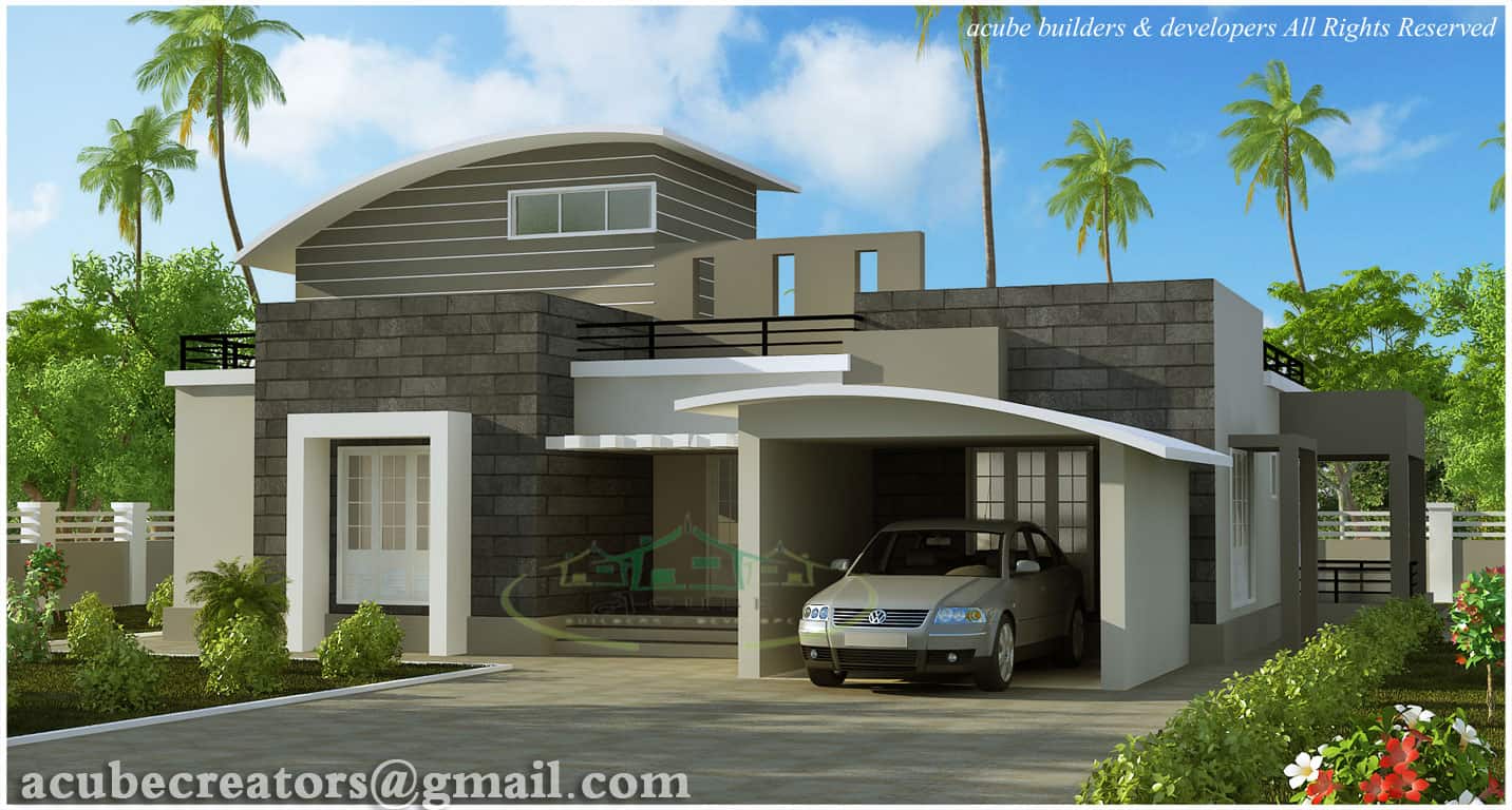 Contemporary modern Kerala house plan at 2476 sq.