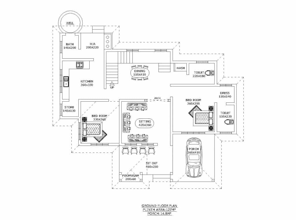 kerala 4 BHK house plan