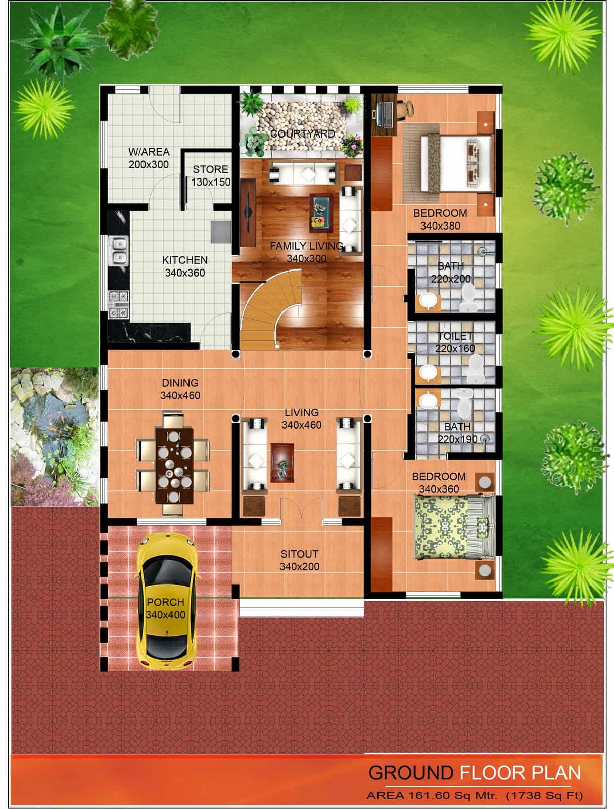 Latest Kerala House Plan And Elevation At 2563 Sq ft latest-kerala-house-plan-and-elevation-at-2563-sq-ft