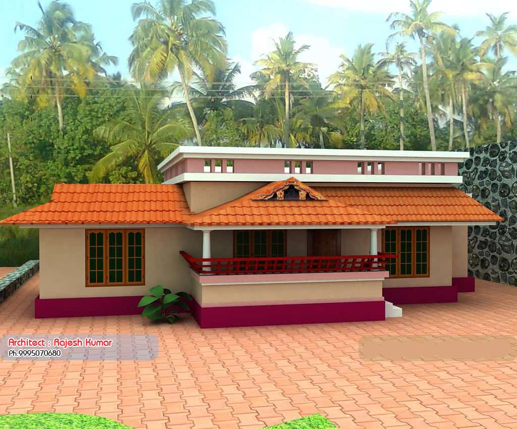 Small House Plans in Kerala - 3 Bedroom - KeralaHousePlanner