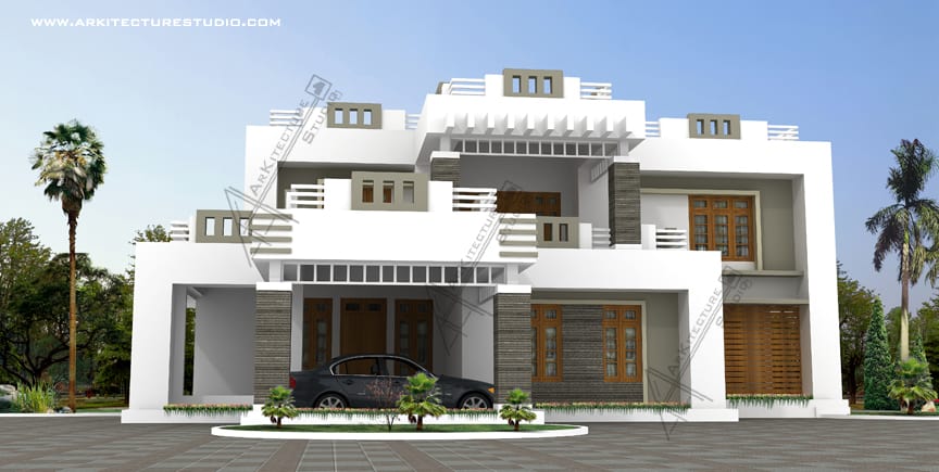Contemporary Modern Style Kerala House Design at 3600 sqft